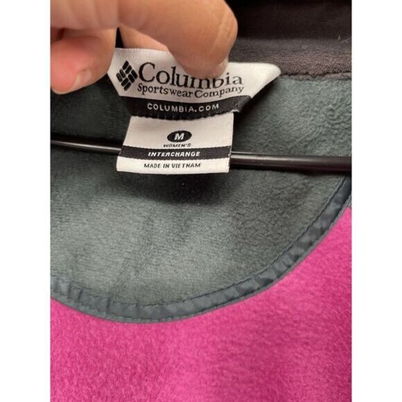 Columbia‎ Woman's Ski Parka Jacket M Double Layer Omni Tech Hooded Pink Gray - Picture 5 of 8